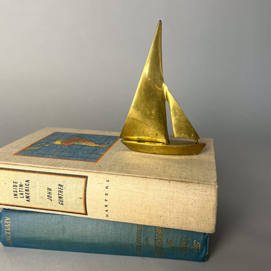 small brass sailboat