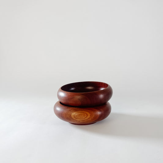 pair wood bowls