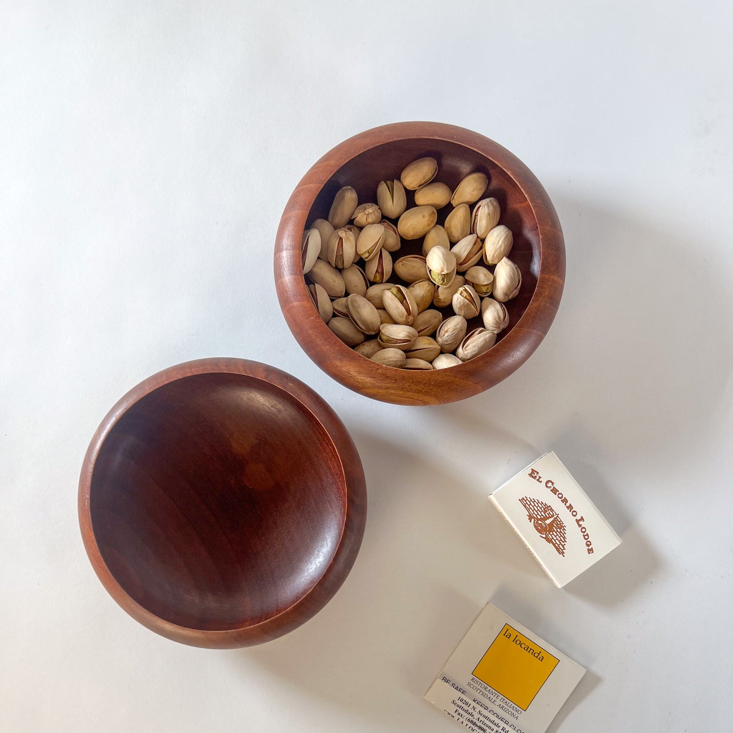 pair wood bowls