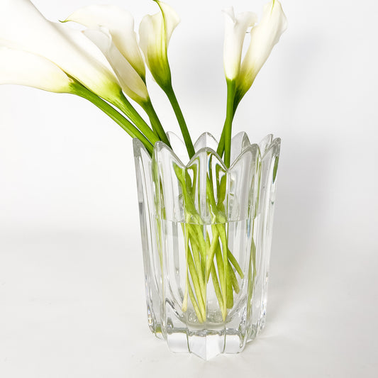 Orrefor's Sweden crystal Fleur vase
