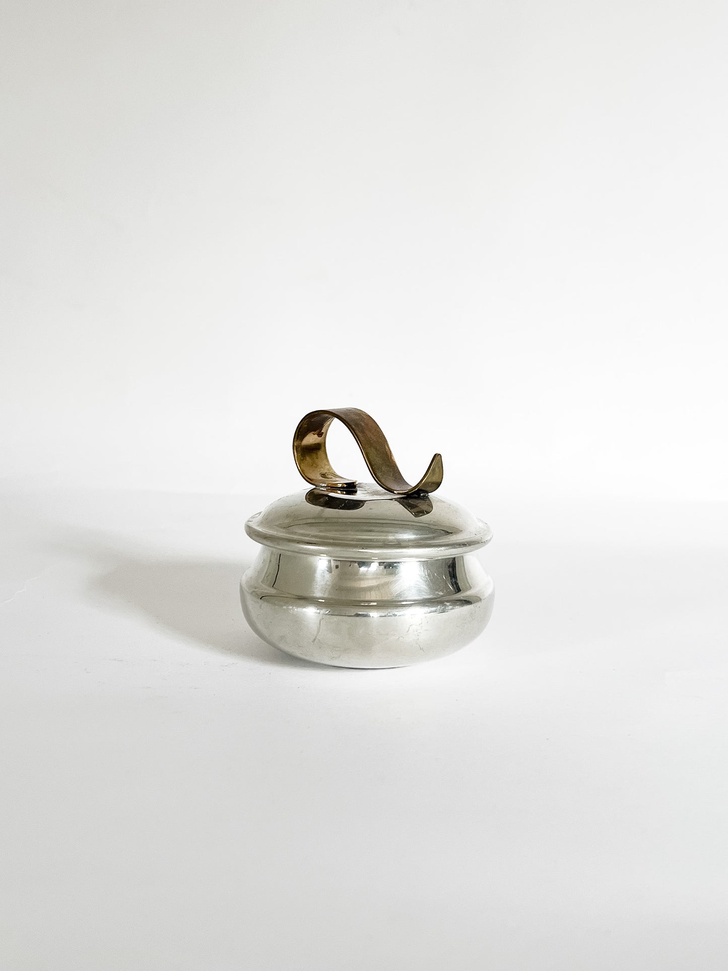 silver + brass lidded dish