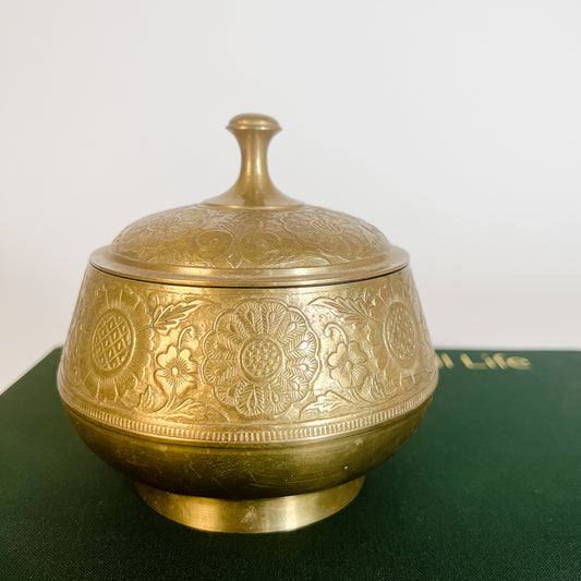 brass lidded container