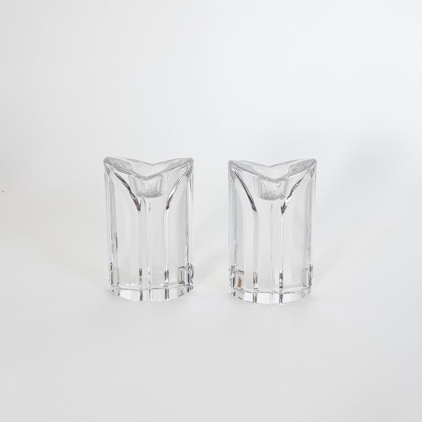 small Towle crystal candle holders