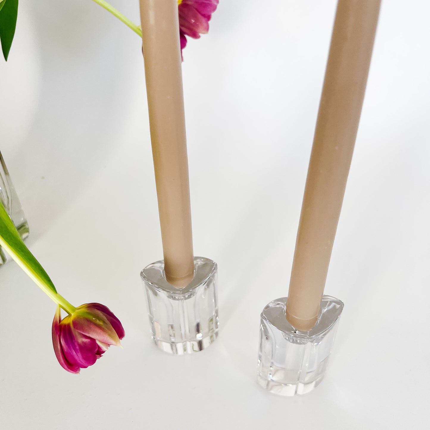 small Towle crystal candle holders