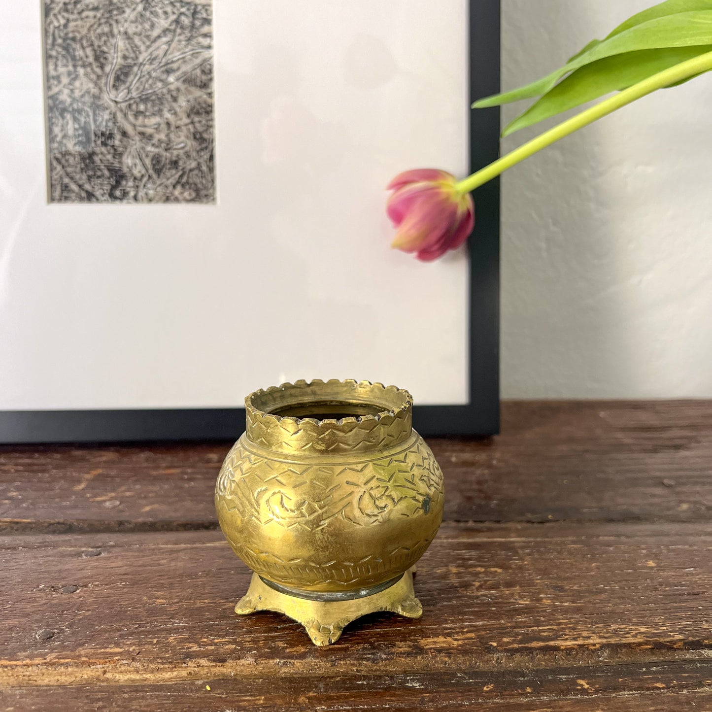 small brass vase