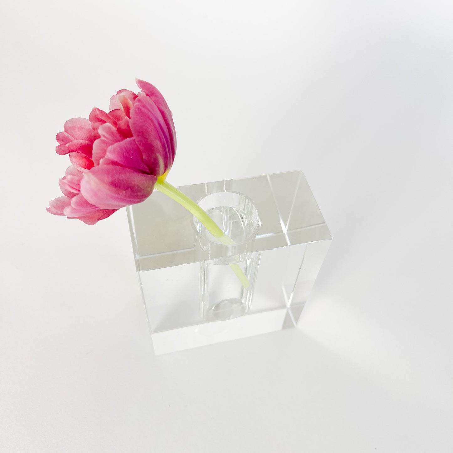 glass cube vase