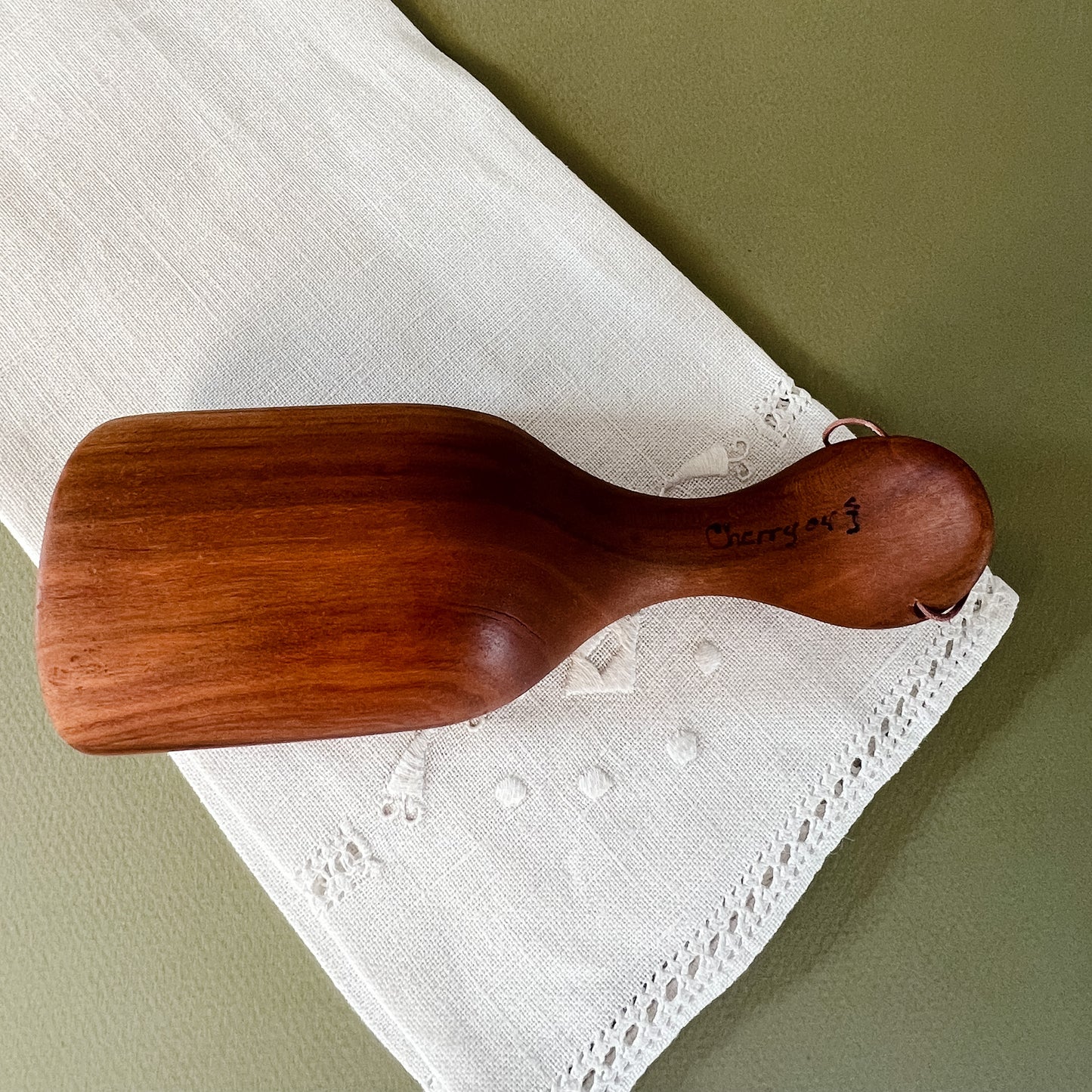 handmade cherry wood scoop